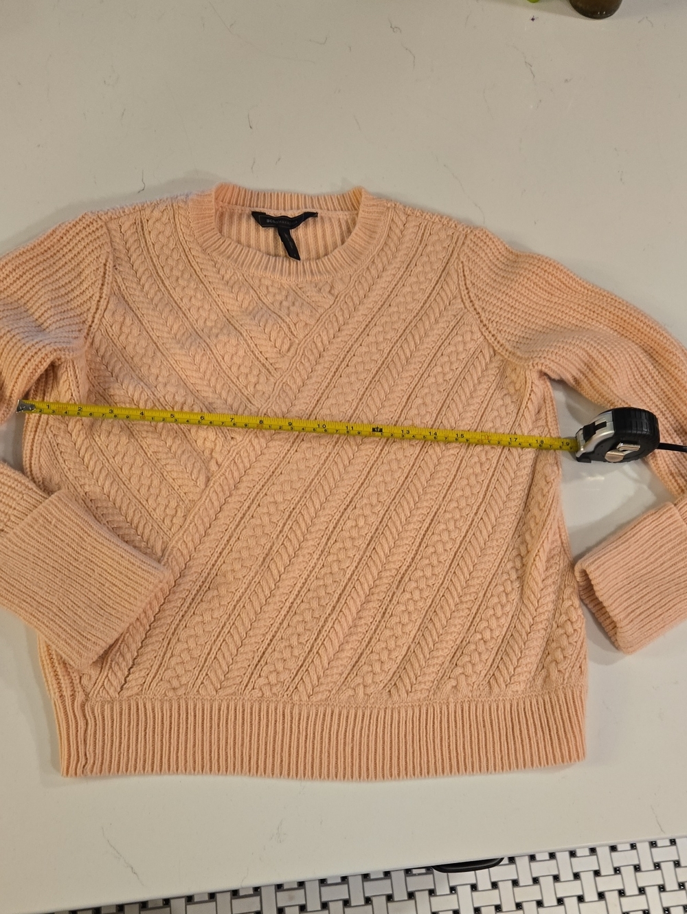 BCBGMaxAzria Peachy Pink Knit Sweater Size S So Soft
